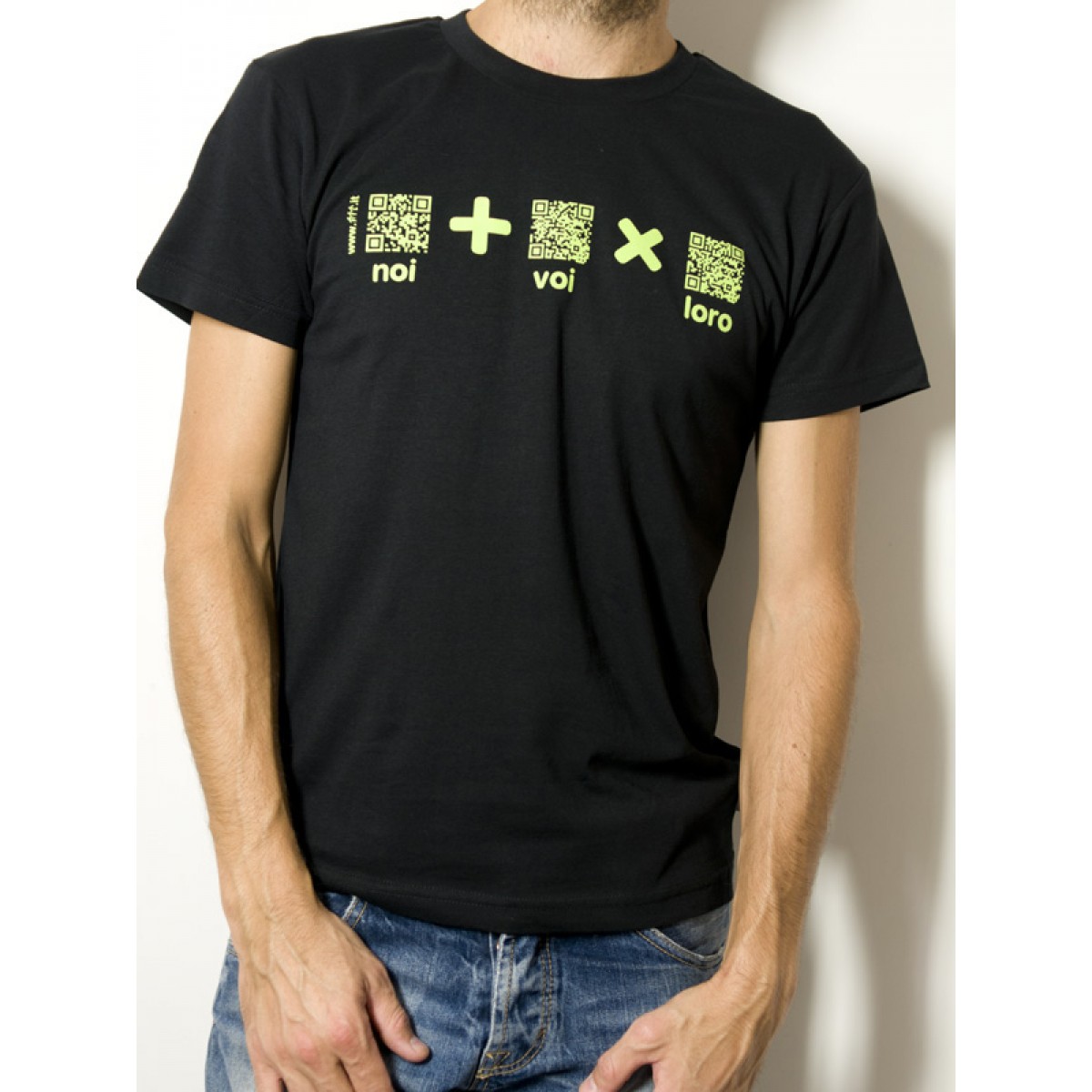 T-Shirt "AIL Code" Unisex BIO - Colore Nero - Stampa Verde